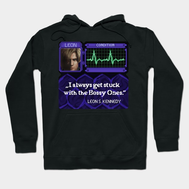 Leon Kennedy Pixel Art Hoodie by AlleenasPixels